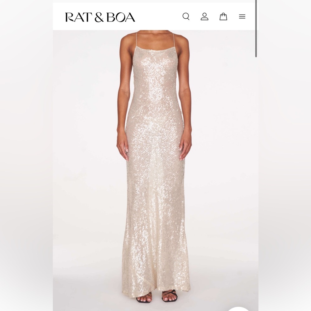 Rat and boa Olympia sequin dress